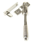 From The Anvil's Polished Nickel Night-Vent Locking Reeded Fastener