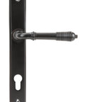 From The Anvil's Aged Bronze Reeded Slimline Lever Espag. Lock Set