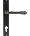 From The Anvil's Aged Bronze Reeded Slimline Lever Espag. Lock Set