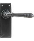 From The Anvil's Aged Bronze Reeded Lever Latch Set
