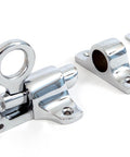 From The Anvil's Polished Chrome Fanlight Catch with Two Keeps