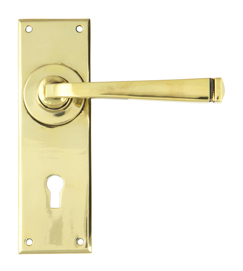 From The Anvil's Aged Brass Avon Lever Lock Set