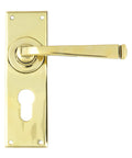 From The Anvil's Aged Brass Avon Lever Euro Lock Set