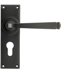 From The Anvil's Aged Bronze Avon Lever Euro Lock Set