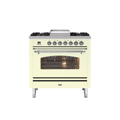 Ilve 90cm Milano Fry Top Single Oven Dual Fuel Range Cooker