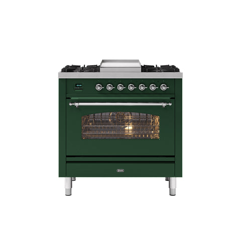 Ilve 90cm Milano Fry Top Single Oven Dual Fuel Range Cooker