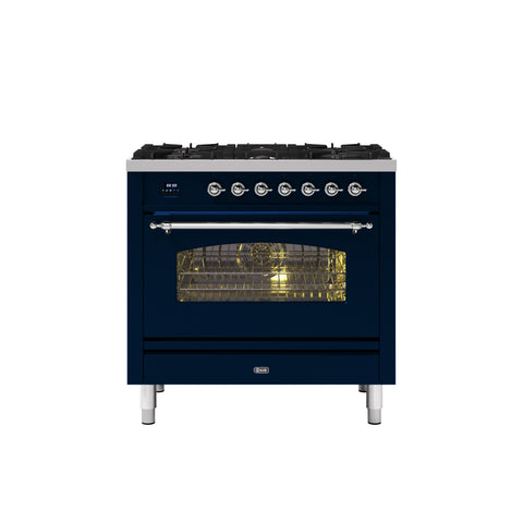Ilve 90cm Milano 6 Burner Single Oven Dual Fuel Range Cooker