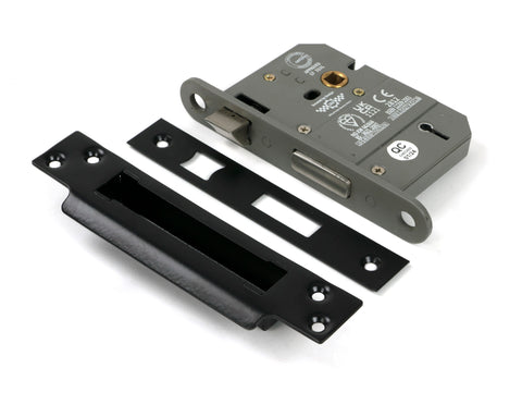 From The Anvil's Black 5 Lever BS Sash Lock KA