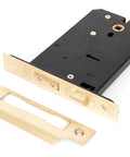 From The Anvil's Polished Brass 6" Horizontal 5 Lever Sash Lock