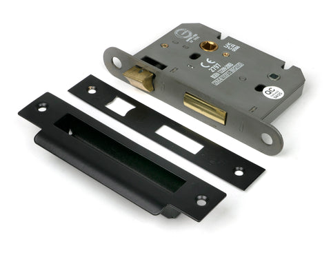 From The Anvil's Black Heavy Duty Bathroom Mortice Lock