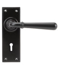 From The Anvil's Aged Bronze Newbury Lever Lock Set