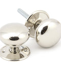 From The Anvil's Polished Nickel 57mm Mushroom Mortice/Rim Knob Set