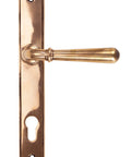 From The Anvil's Polished Bronze Newbury Slimline Lever Espag. Lock Set