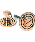 From The Anvil's Polished Bronze Round Thumbturn Set
