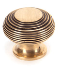 From The Anvil's Polished Bronze Beehive Cabinet Knob