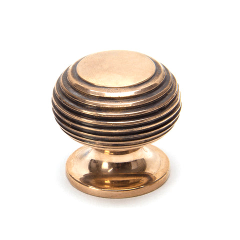 From The Anvil's Polished Bronze Beehive Cabinet Knob