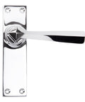 From The Anvil's Polished Chrome Straight Lever Latch Set