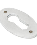 From The Anvil's Satin Chrome Oval Escutcheon