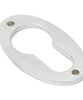From The Anvil's Satin Chrome Oval Euro Esctucheon