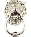 From The Anvil's Polished Nickel Lion Head Door Knocker