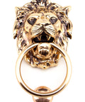 From The Anvil's Polished Bronze Lion Head Door Knocker