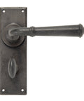 From The Anvil's External Beeswax Regency Lever Bathroom Set
