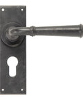 From The Anvil's External Beeswax Regency Lever Euro Lock Set