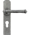 From The Anvil's Pewter Patina Tudor Lever Euro Lock Set
