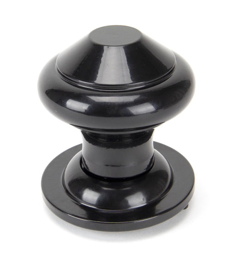 From The Anvil's Black Regency Centre Door Knob
