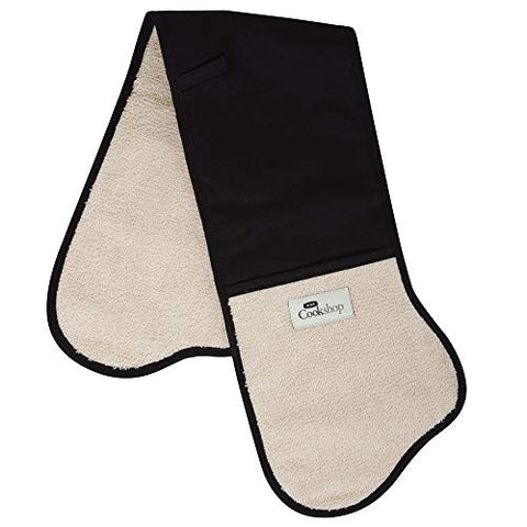AGA Cookshop Black & Cream Traditional Double Oven Glove