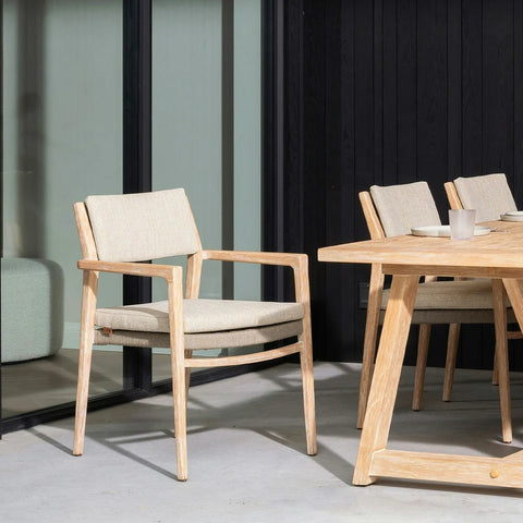 4 Season Outdoor Julia Dining set with Noah 260cm Brushed Teak Table