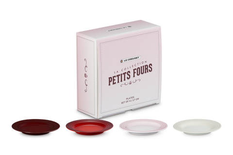 Le Creuset Stoneware Petits Fours Set of 4 Appetiser Plates