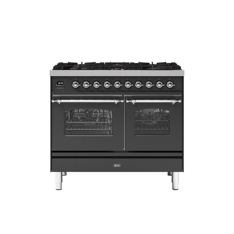 Ilve 100cm Milano 6 Burner Double Oven Dual Fuel Range Cooker