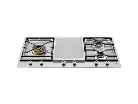 Bertazzoni Professional Series 90 3-Segment 3-Burner Gas/Griddle hob