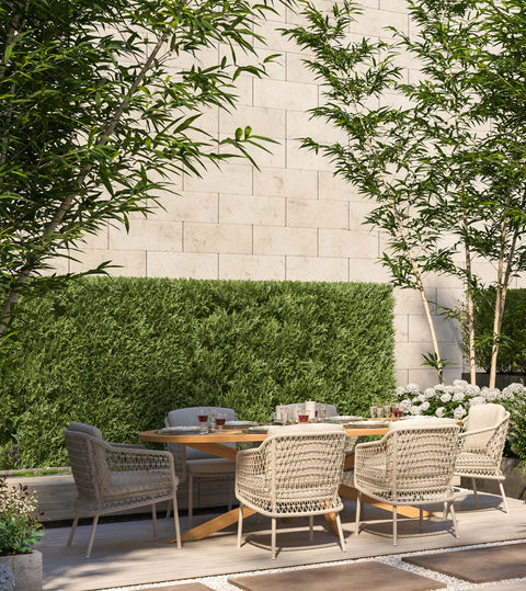 4 Seasons Outdoor Puccini 6 Seat Dining With Prado Ellipse Table