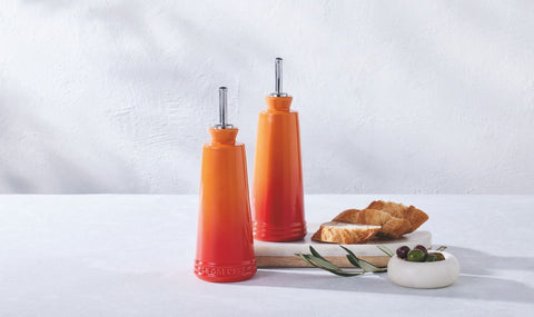 Le Creuset Stoneware Signature Oil and Vinegar Set Volcanic