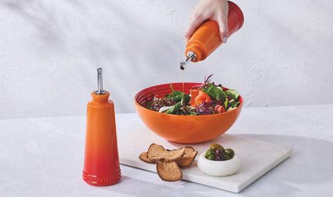 Le Creuset Stoneware Signature Oil and Vinegar Set Volcanic