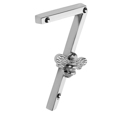 Brass Bee Premium House Numbers with Bee in Nickel Finish 0-9 - 20% OFF BLACK FRIDAY SALE