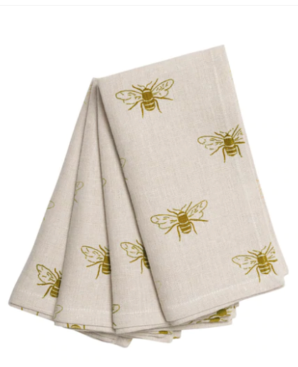 Sophie Allport Bees Linen Napkins (Set of 4)