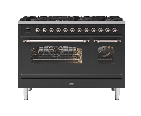 Ilve 120cm Milano 7 Burner Double Oven Dual Fuel Range Cooker