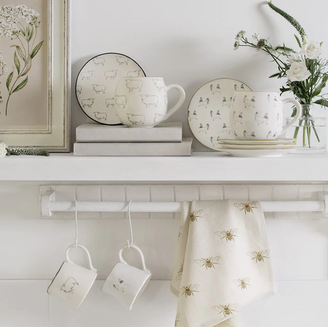 Sophie Allport Bees Linen Tea Towel