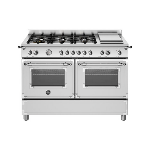 Bertazzoni Heritage 120 cm 6-Burner & Griddle, Electric Double Oven