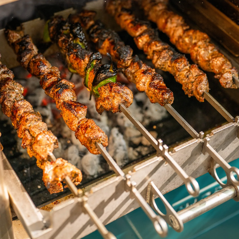 Turkish-Style Kebab Rack with Two Skewer Sets