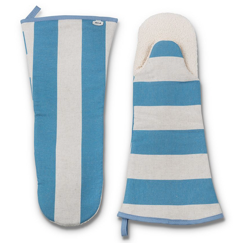 AGA Bistro Marina Blue Striped Gauntlet