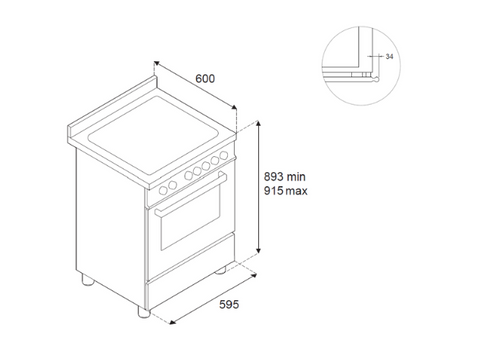 NEW Bertazzoni Heritage 60 cm Induction Top Electric Oven