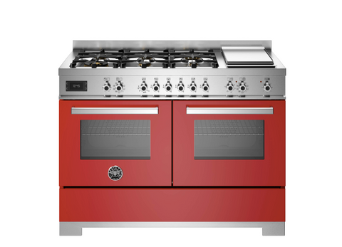 NEW Bertazzoni Professional 120 cm 6-Burner + Griddle, Electric Double Oven