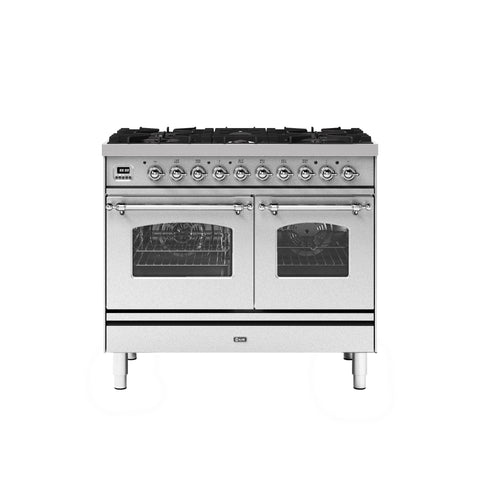 Ilve 100cm Milano 6 Burner Double Oven Dual Fuel Range Cooker