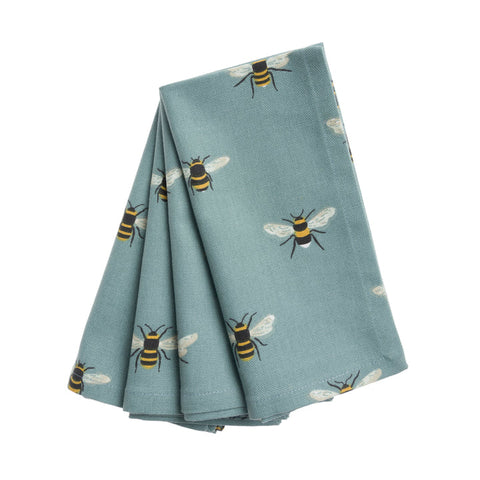 Sophie Allport Napkins - Set Of 4 - Bees - Teal