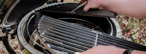 Cast Iron Half Moon Searing Grid for Large EGGspander System