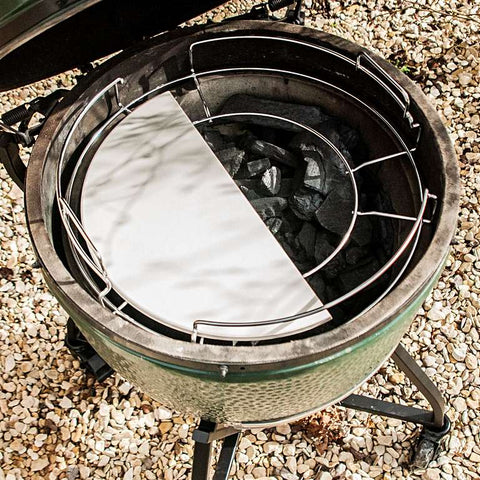 Half Moon Ceramic Baking Stone for Large EGGspander System